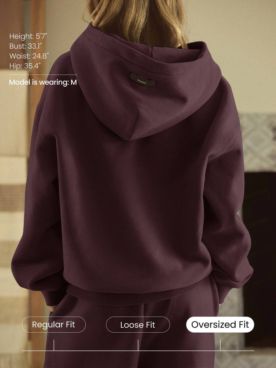 Heavyweight Fleece Oversized Sweatshirt Pocket Thick Thermal Warm Winter Valentine's Day