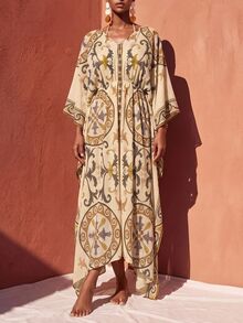 Zivah Penutup Lengan Batwing Motif Barok - MultiWarna - View 13