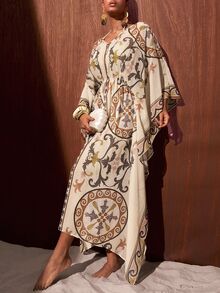 Zivah Penutup Lengan Batwing Motif Barok - MultiWarna - View 11