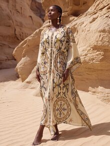 Zivah Penutup Lengan Batwing Motif Barok - MultiWarna - View 3