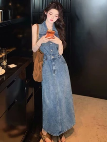 DAZY Women's Casual Denim Dress With Pockets For Daily Wear And Summer Outings - Blue - View 1
