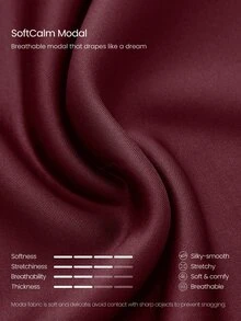 GLOWMODE Modest 1PC SoftCalm Modal Easy Shift Silky-Smooth Soft Breathable Adjustable Drawstring Ankle Side Pocket 2-In-1 Wide-Leg Jogger Casual - Purple - View 6