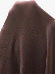 Al Najma 女款蕾絲拼接百褶休閒端莊優雅阿拉伯風派對度假洋裝 冬季 - 摩卡棕 - 查看 8