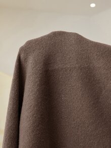 Solflare Conjunto de suéter y pantalones anchos de talla grande para mujer, de unicolor, para uso casual y diario, para otoño/invierno - Café integral - Ver 6