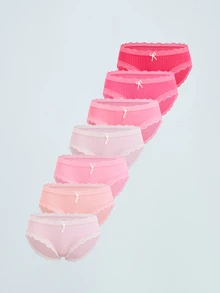 Softvol 7pcs Lace Trim Bow Front Brief Bow Tie - Multicolor - View 6