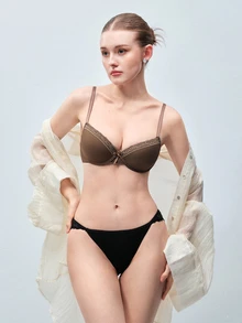 Softvol 3 件装女士无钢圈文胸，简约休闲聚拢罩杯胸罩 - 彩色 - 查看 10