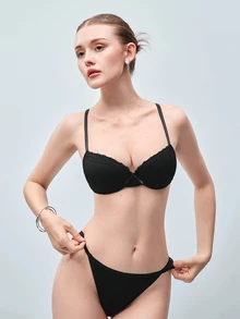 Softvol 3 件装女士无钢圈文胸，简约休闲聚拢罩杯胸罩 - 彩色 - 查看 5