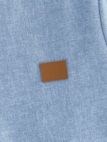 HIMLAND Men's Front Button Short Sleeve Shirt Set - Blue - View 4