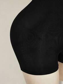 SHEIN ICON Y2K 夏季外出哥特黑色俱乐部性感纯色露背无袖修身连体衣，夏季 - 黑色 - 查看 4