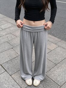 Comfortcana Women's Casual Versatile Long Pants 2pcs Set For Daily Wear - Grey - View 6