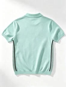 Manfinity CasualKnits 男士字母與數字圖案休閒日常針織上衣 - 彩色 - 查看 2