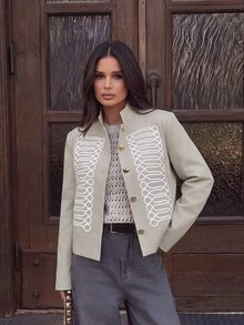 Firerie Women's Autumn/Winter Fashion Commute Blazer - Apricot - View 3