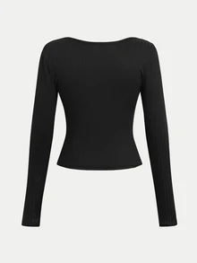 Tween Girl Casual Daily Versatile Comfortable T-Shirt - Black and White - View 5