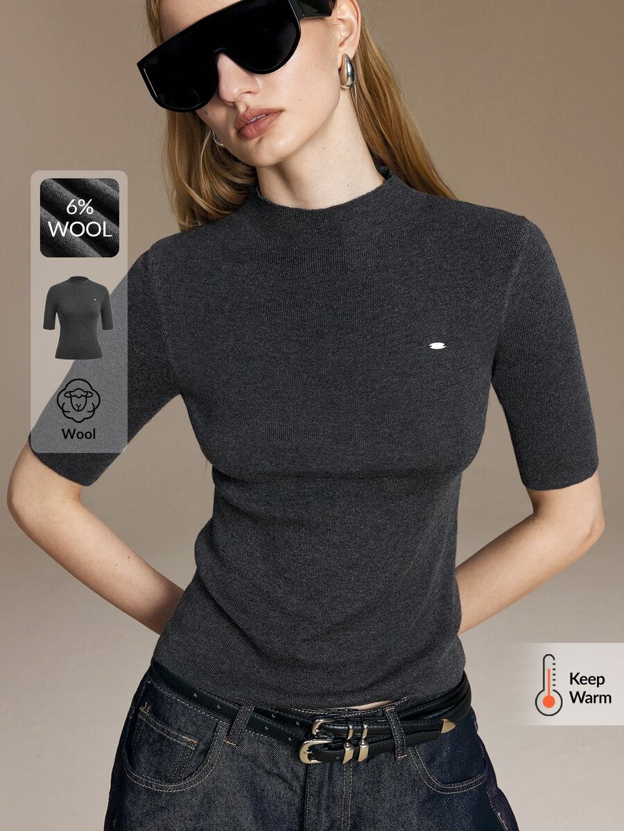 Ontre Women Knit Tops - Grey - View 1