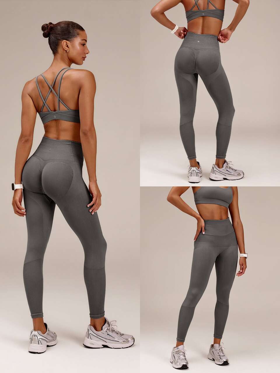 26" Ultrafine Soft Seamless Super Sculpt High Compression Tummy Control Leggings With Scrunch Bum Training Workout Gym Fitness Active