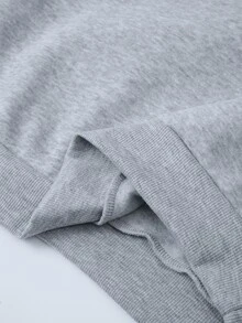 Resyla Men 男士寬鬆版型數位刺繡拉鍊連帽外套 - 淺灰色 - 查看 5