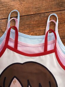 HARRY POTTER X SHEIN 3 Stücke Set süße Camisole mit großem Muster für Kleine Mädchen - Pink - Übersicht 4