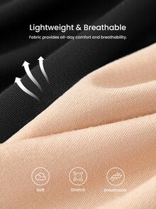 LUVLETTE 2-Pack Ultra-Fine Yarn High-Elastic Seamless Long Boy Shorts  Basic Lingerie As Outerwear - Multicolor - View 6