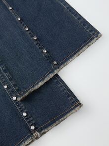 GlowEve Women's Solid Color Flared Leg Fashion Slim Fit Jeans - Blue - View 4