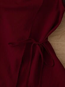 Franclia New Arrival Sleeveless Unique Design Tank Top For Women, Spring/Summer - Burgundy - View 4