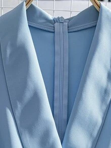 Franclia Fashionable Jumpsuits With Belt Waist, Women's Elegant Flowing Jumpsuits - Baby Blue - View 7