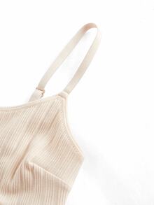 Ocili Women's Comfortable Cotton Rib Knit Bra - Khaki - View 9