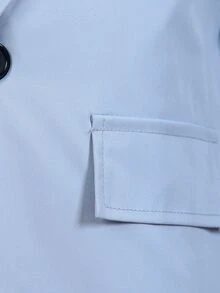 男童 4 件套紳士西裝套裝，嬰兒藍西裝外套、背心、長褲與領帶，適合婚禮、生日、舞會、畢業典禮、返校的正式穿著 - 淺藍色 - 查看 4