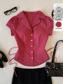 Comfortcana Women's Plaid Casual Versatile Everyday Outing Shirt - Multicolor - View 1