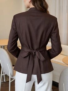 SHEIN معاطف نسائية - بني - مشاهدة 2