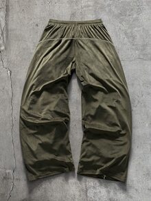 Men's AXEPEAK Casual Fashion Pullover Sweatshirt + Fashion Wide Leg Pants Set - Army Green - View 10