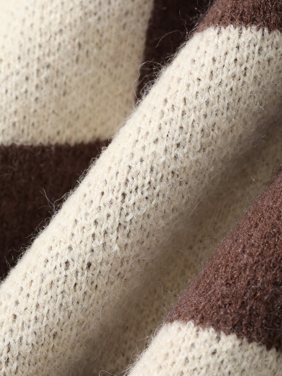 V-Neck Long Sleeve Coffee Brown Solid Color Slim Fit Ribbed Knit Base Layer Sweater For Women Fall