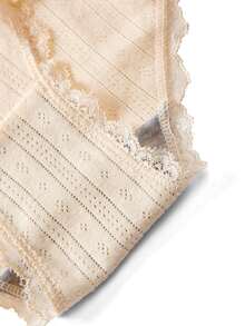 Ocili Women's Contrast Lace Bow Decor Fashion Briefs - Khaki - View 9