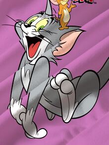 TOM & JERRY X SHEIN 少女卡通印花可愛圓領套頭長袖運動衫 - 白色 - 查看 7