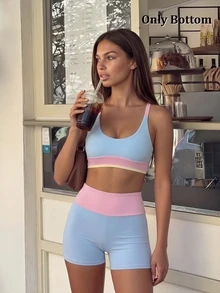 Sirith Women's Colorblock Casual Versatile Daily Travel Sports Shorts - Multicolor - View 5
