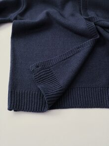 Manfinity CityGents Men's Knit Single-Breasted Long Sleeve Cardigan, Suitable For Daily Casual Wear Or Outings, Ideal Gift For Friends, Navy Blue Autumn Teachers' Day - Navy Blue - View 11