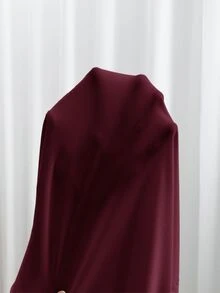 Shapeblank Plus Size Women Solid Color Rolled Sleeve Single-Breasted Casual Shirt Dress - Red Violet - View 8