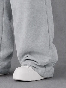 STYNVO Men's Casual Versatile Double Waistband Sweatpants - Grey - View 3