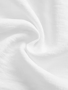 EMERY ROSE Casual Boho Solid Color Round Neck A-Line Summer Dress, Women Summer Dress,Casual Picnic Vacation White - Multicolor - View 4