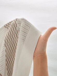 Manfinity CityGents 男士條紋翻領休閒百搭針織背心，適合假期節慶、秋季街頭穿搭與冬季 - 彩色 - 查看 9