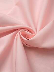 SHEIN LUNE CURVE 大尺碼熱銷優雅圓領全印花3D花卉洋裝，簡約剪裁設計，適合日常通勤，派對、約會、旅行、度假、攝影、正式場合皆適用 - 粉色 - 查看 3
