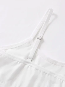 SHEIN 少女簡單舒適親膚兒童發育期內衣背心 白色素色 5件組 - 彩色 - 查看 5