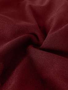Viva Relle Plus Size Women's Sexy Solid Color Hollow Waist Dress - Burgundy - View 8