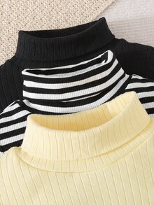 Cozy Pixies 3PCS Baby Girls Tops - Multicolor - View 3