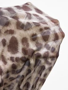 Sassy Hour Plus Size Fashion Party Leopard Print Fitted Dress Fall - Multicolor - View 8