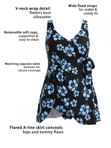 Swim Lushoire 2026 Spring/Summer New Floral Print Swimsuit - Multicolor - View 4