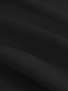 SHEIN MOD 女桃皮絨布料修身燈籠袖襯衫 - 黑色 - 查看 6