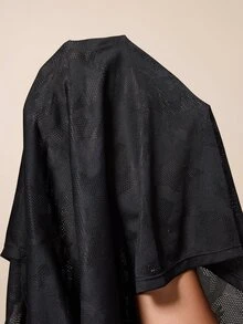 SHEIN Rhythm Era Women's Plus Size Solid Color Hooded Casual Versatile Daily Travel Sports T-Shirt - Black - View 9