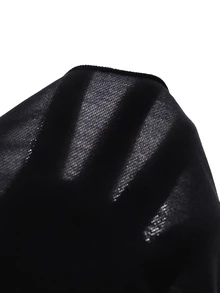 SHEIN 女童不對稱肩領衛衣套裝，豹紋亮面皮革印花不對稱肩帶設計，時尚百搭，適合外出、休閒穿著、娛樂與放鬆 - 彩色 - 查看 6