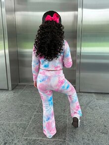 SHEIN Young Girl 2pcs Set Stand Collar Zipper Solid Color Long Sleeve Top And Long Pants, For Casual & Daily Wear & School Daily In Summer & Autumn - Multicolor - View 3
