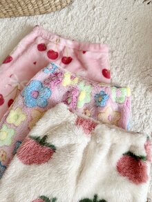 SHEIN 幼兒可愛印花蝴蝶結與花卉休閒長褲 - 彩色 - 查看 5
